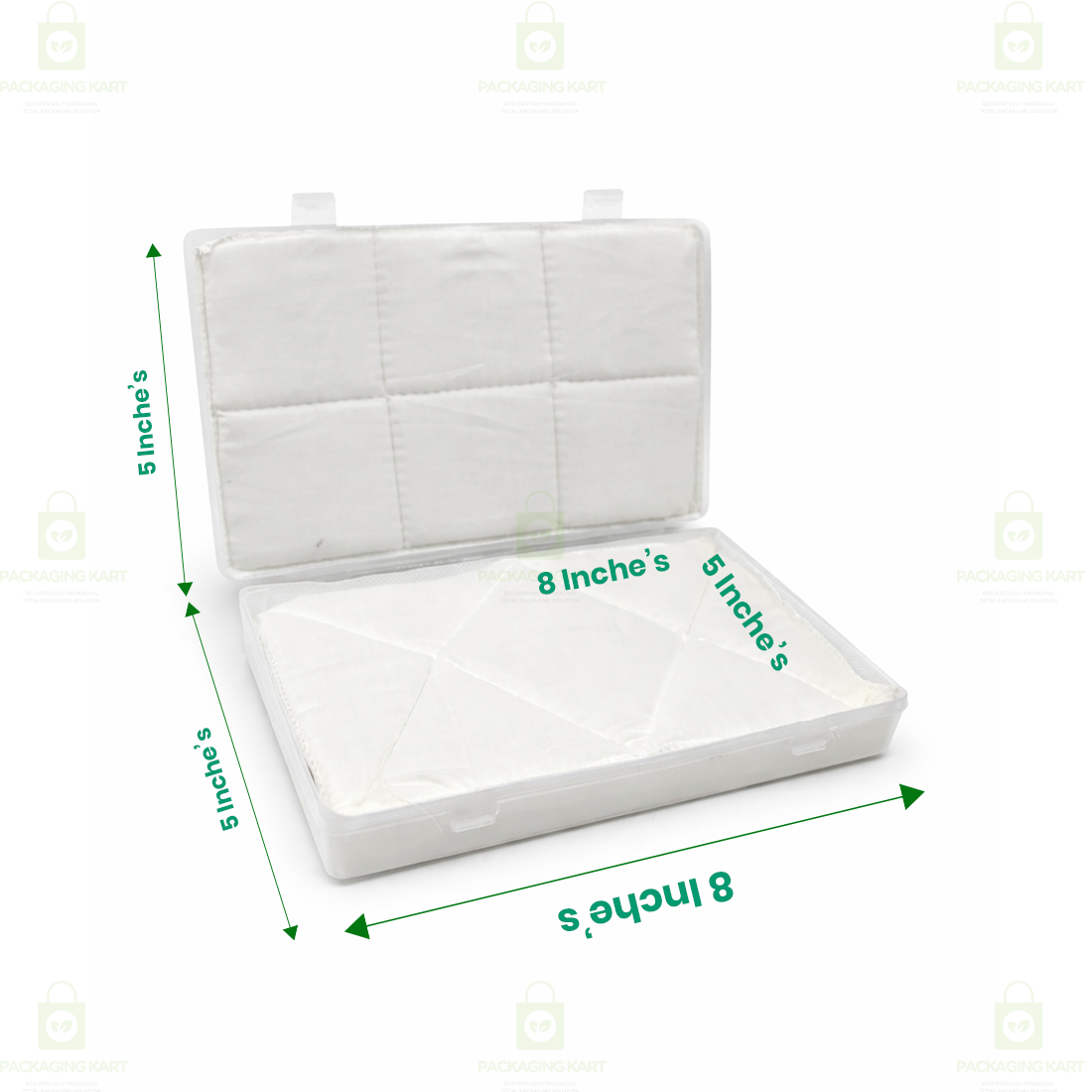 Anti Tarnish Jewellery Plastic Box with White Cotton Cushion – Jewellery Organizer for Rings & Earrings