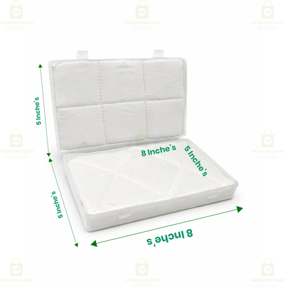 Anti Tarnish Jewellery Plastic Box with White Cotton Cushion – Jewellery Organizer for Rings & Earrings
