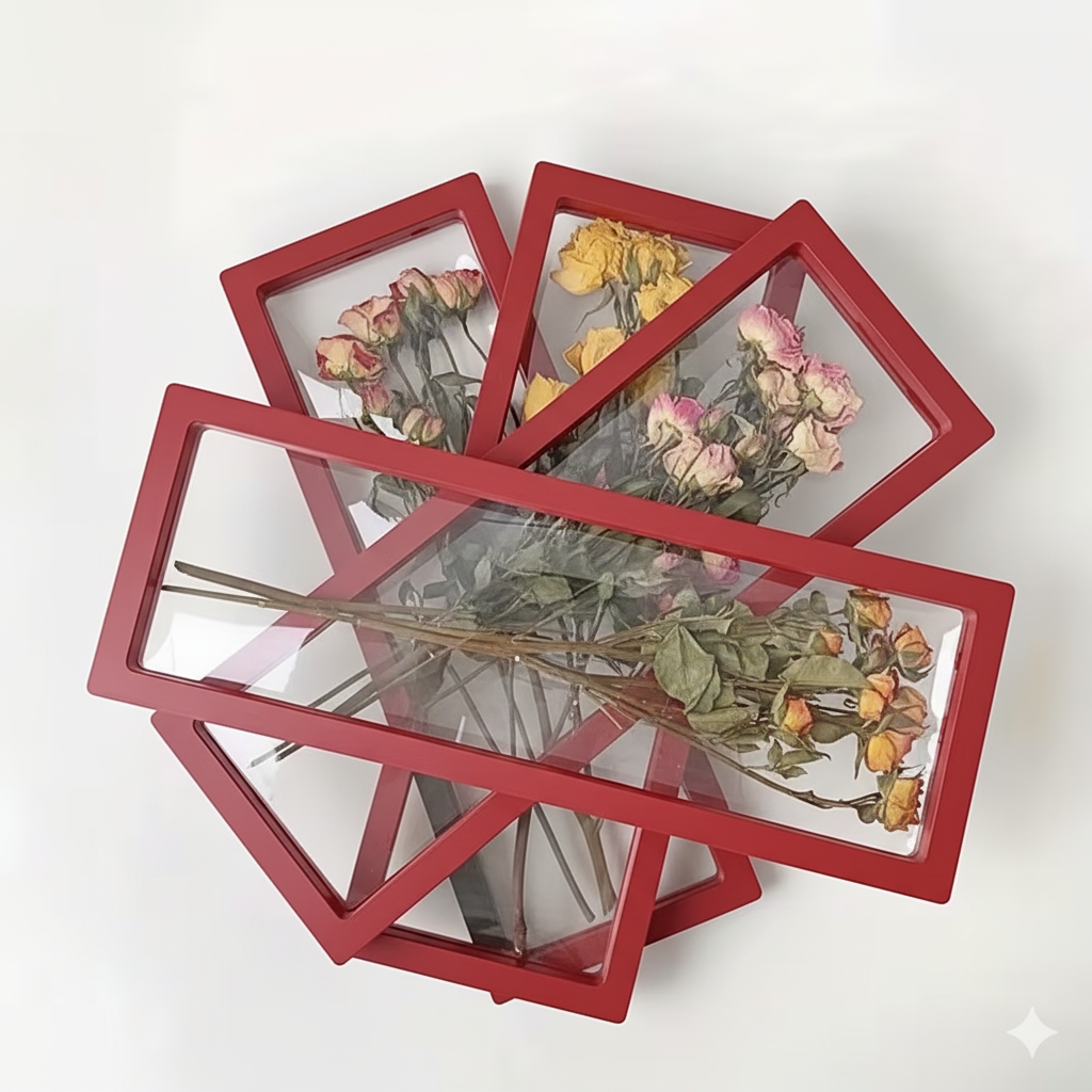 9X23 Jewellery Floating Display Frame Box - 3D Effect Transparent Display Case for Necklace, Pendant | Black, White & Multicolor | Pack of 10/20/50/100