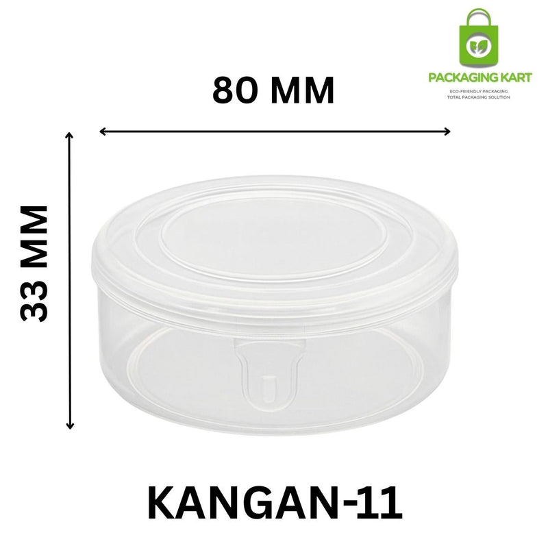 Transparent Round Plastic Box for Bangles & Jewellery Storage