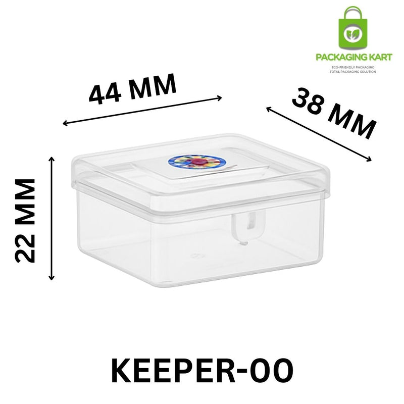 Transparent Square Plastic Jewellery Box for Rings, Earrings & Chains