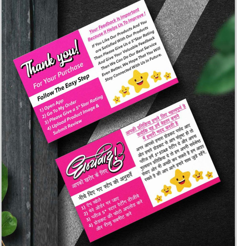 Compact Review Card for Happy Customer Feedback