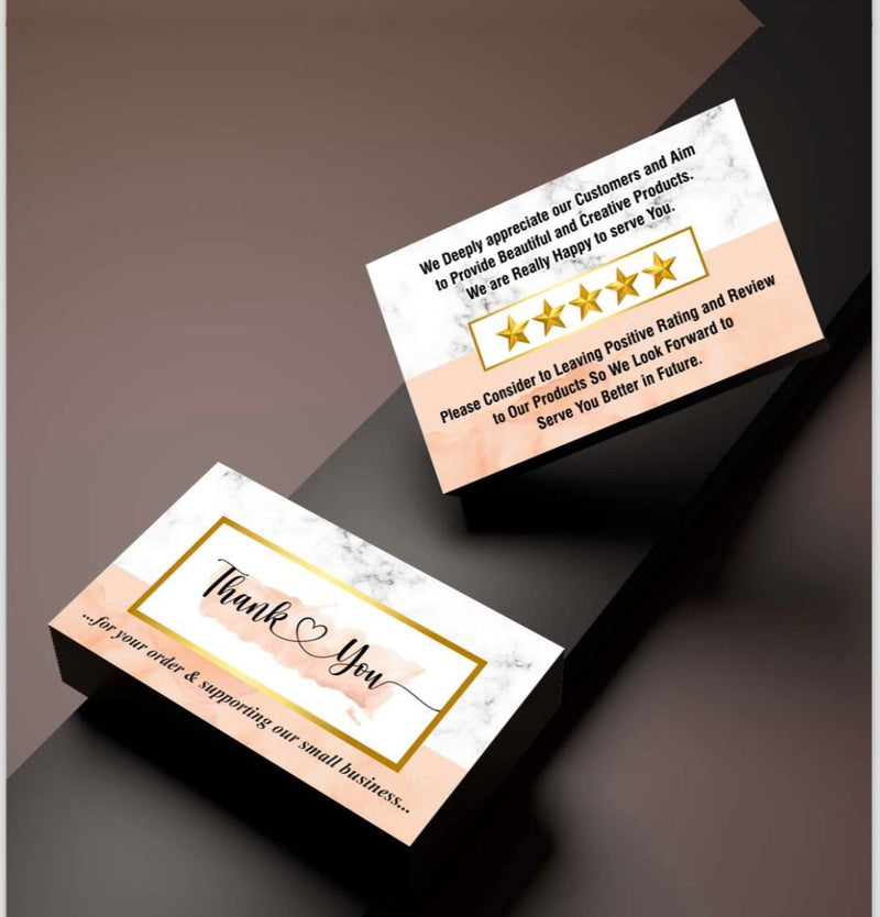 5 Star Rating Thank You Card for Customer Feedback
