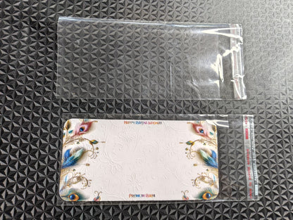 Designer Couple Rakhi Packaging Card with Clear Poly Bag for Festive Gifting
