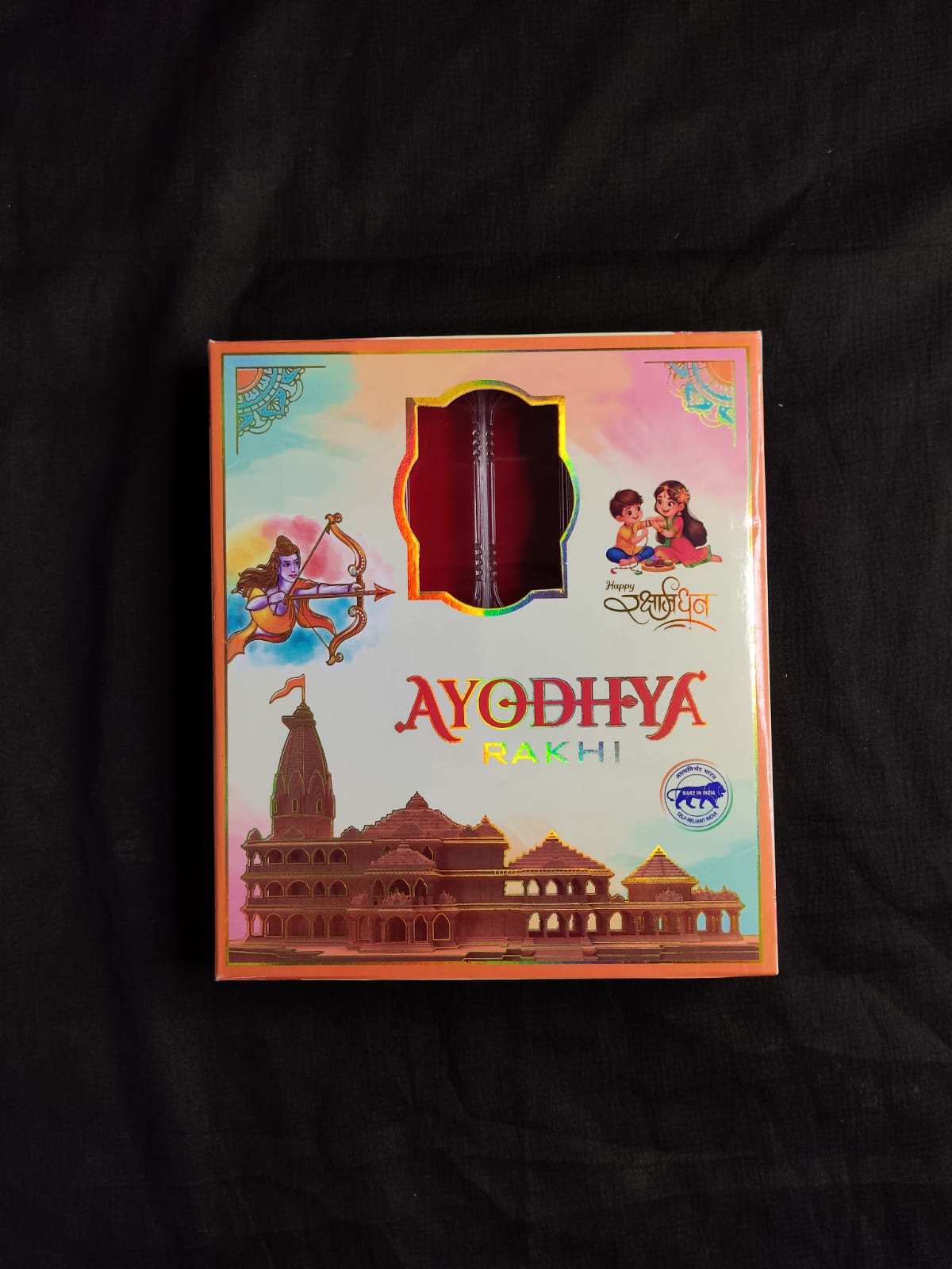 Fancy Printed Rakhi Card with Gift Box | Attractive Festival Packaging