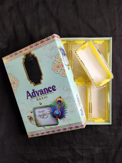 Elegant Rakhi Gift Box with Designer Card | Festive Packaging Solution PACK OF 6 PCS.