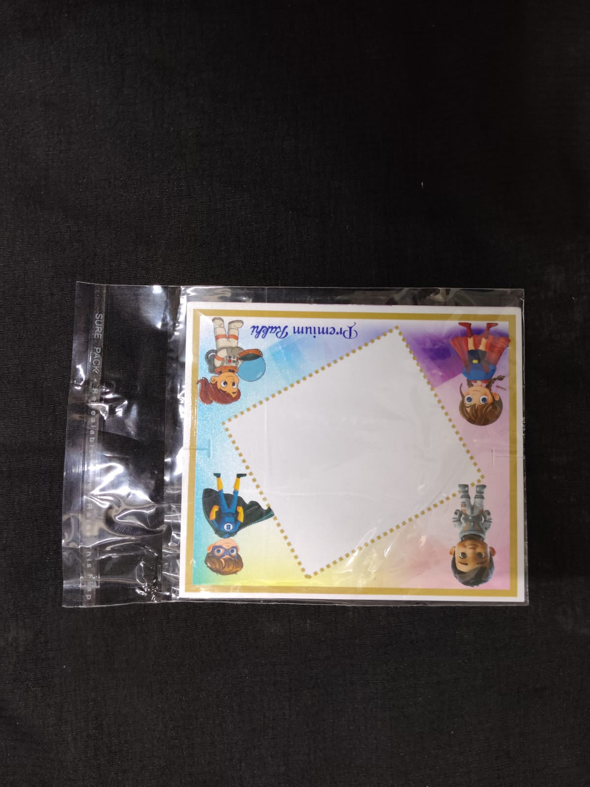 Fancy Kids Rakhi Card with Cartoon Print | Rakhi Gift Packaging Card