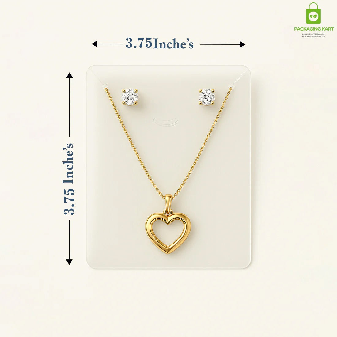 White Plastic Jewellery Set Card – Elegant Display for Fashion Jewellery