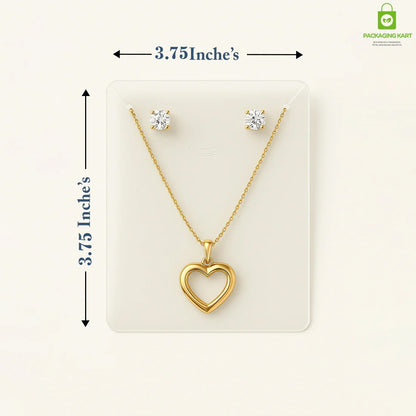 White Plastic Jewellery Set Card – Elegant Display for Fashion Jewellery