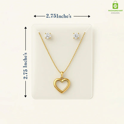 White Plastic Jewellery Set Card – Elegant Display for Fashion Jewellery