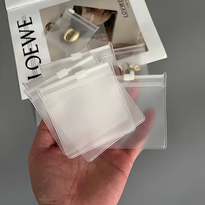 Matte Finish Jewellery Zip Pouch for Rings, Earings, Necklace, Transparent