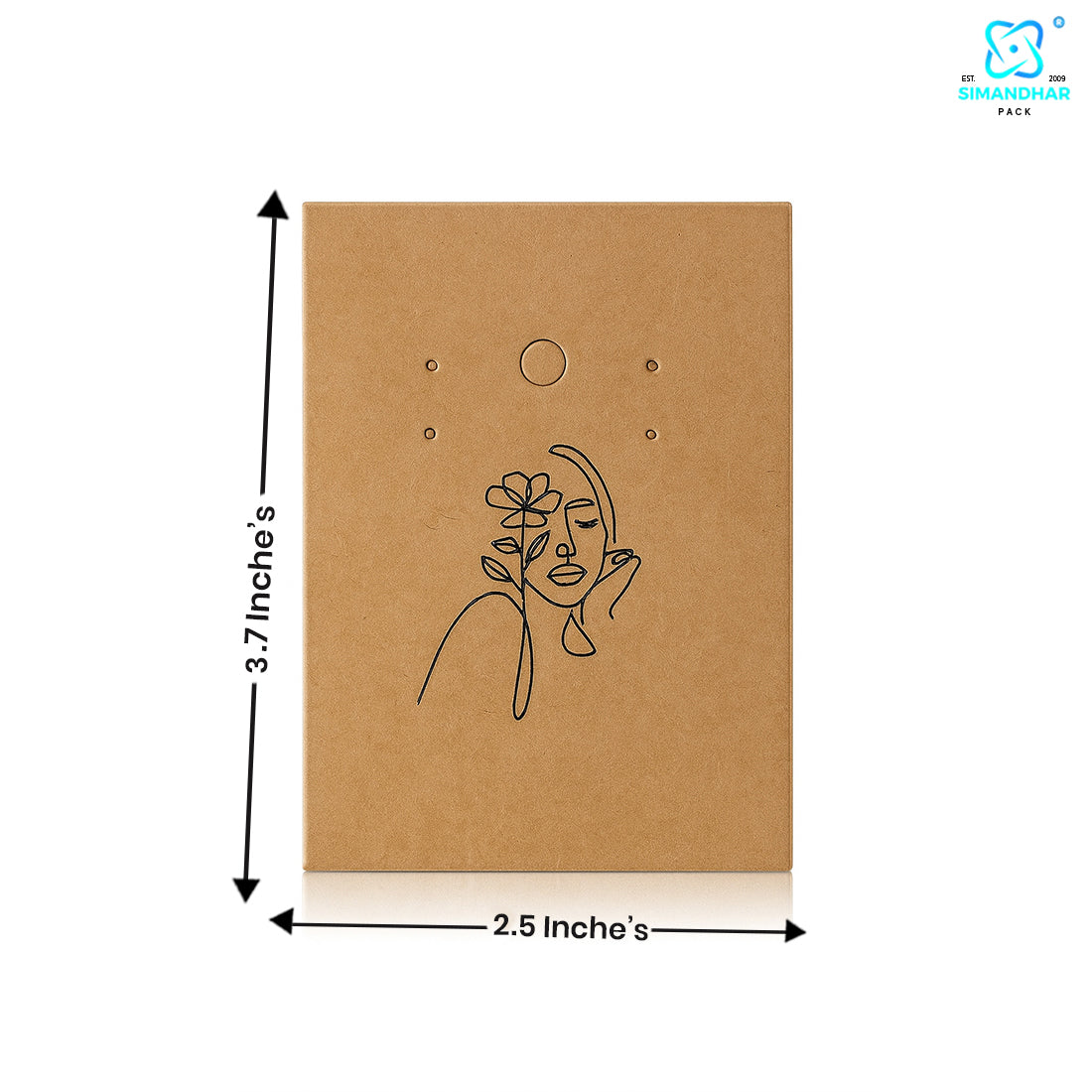 Brown Earring Jewellery Card | Premium Display Backing